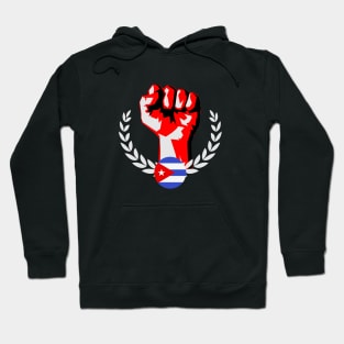 Cuba Revolution Hand Fist Flag Revolution Hoodie